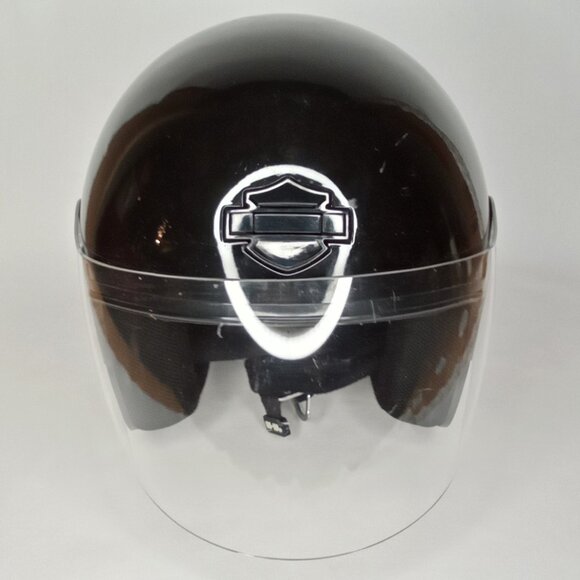 Motorcycle Helmet HJC Jet II Harley Davidson 3/4 Open Face With Shield Black - Picture 4 of 16